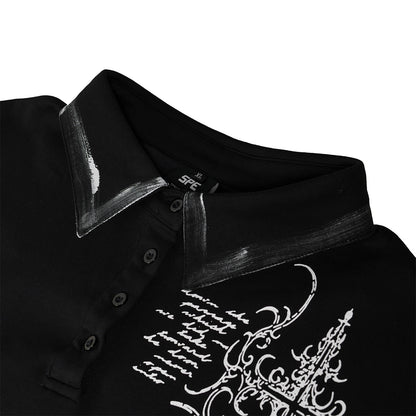 Thorn Graphic Washed Short Sleeve Polo Shirt WN25613