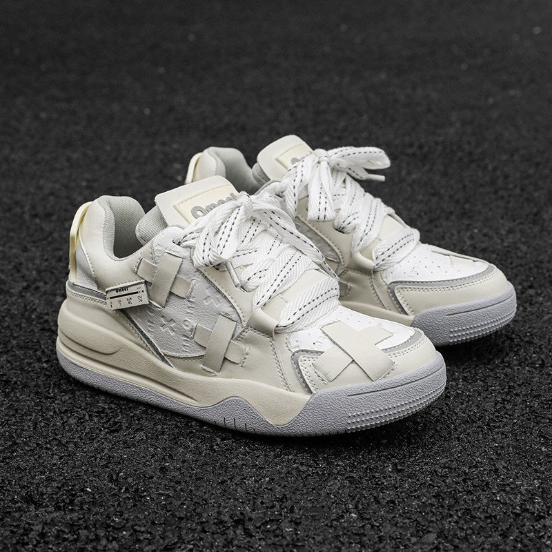 Chunky Platform Strap Detail Lace-Up Sneakers WN24552