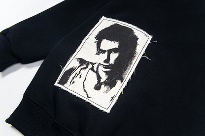 Portrait Patch Oversize Zipper Hoodie WN15033