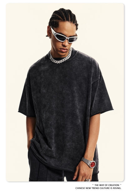 Washed Oversize Short-sleeve T-shirt WN6367