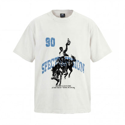 Art Letter Print Short Sleeve T-Shirt WN25783