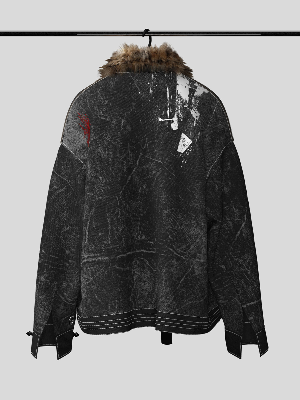 Washed Damage Denim Jacket WN27147