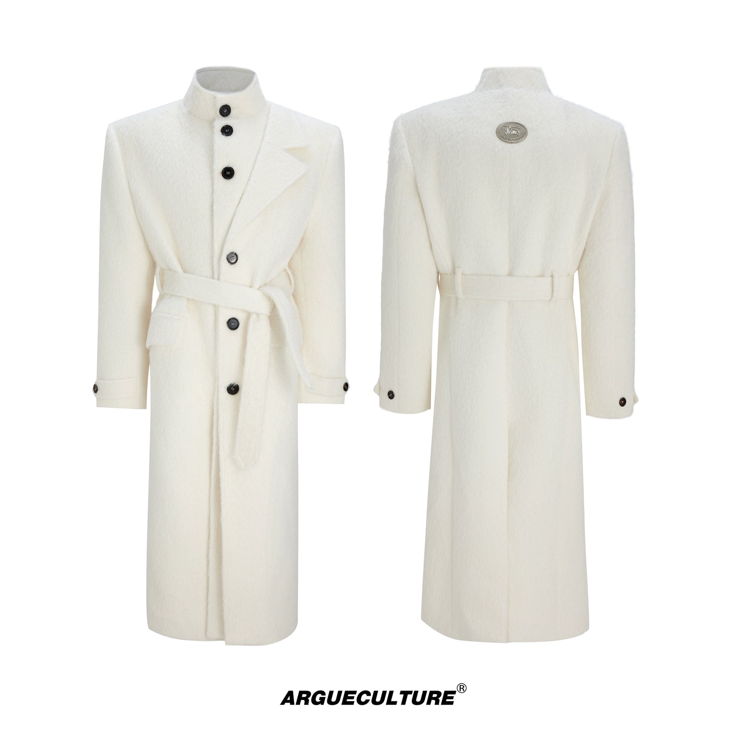 Textured Wool Long Coat WN22628