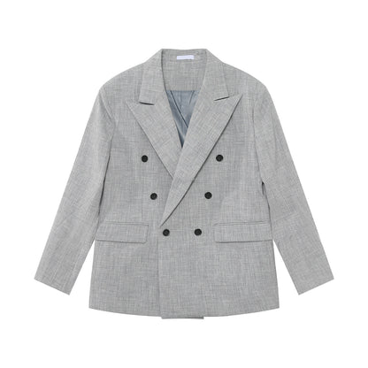 Double Tailored Jacket & Pleats Wide Leg Trousers Setup WN25019