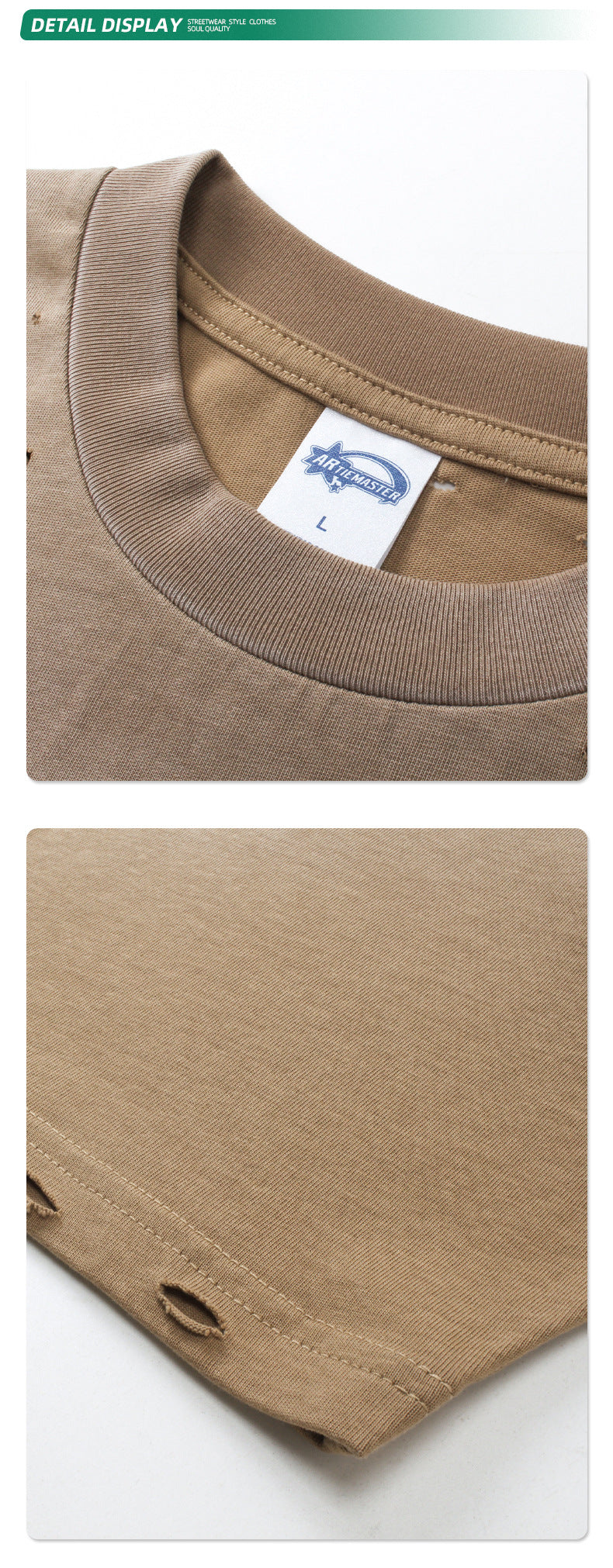 Spray Dyeing Round Neck Short Sleeve T-Shirt WN7806