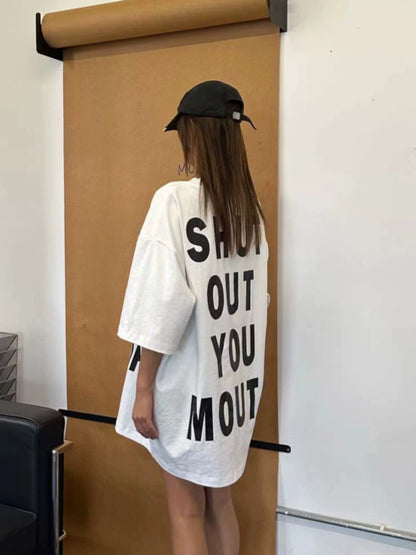 Graphic Print Oversize Short Sleeve T-Shirt WN21280