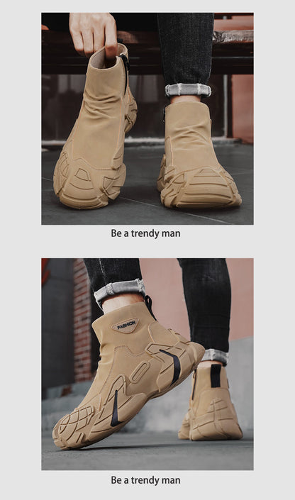 Thick Sole Non-Slip Wear-Resistant High-Top Outdoor Hiking Shoes WN23374