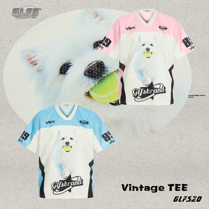 Sporty Breathable Dog Print Oversize Short Sleeve T-Shirt WN26541