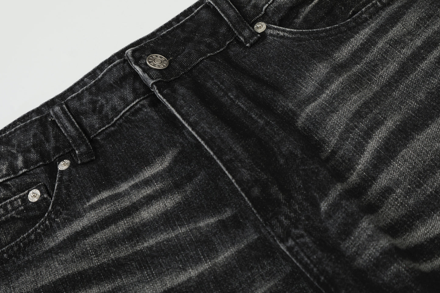 Washed Whisker Wide Leg Denim Jeans WN23063