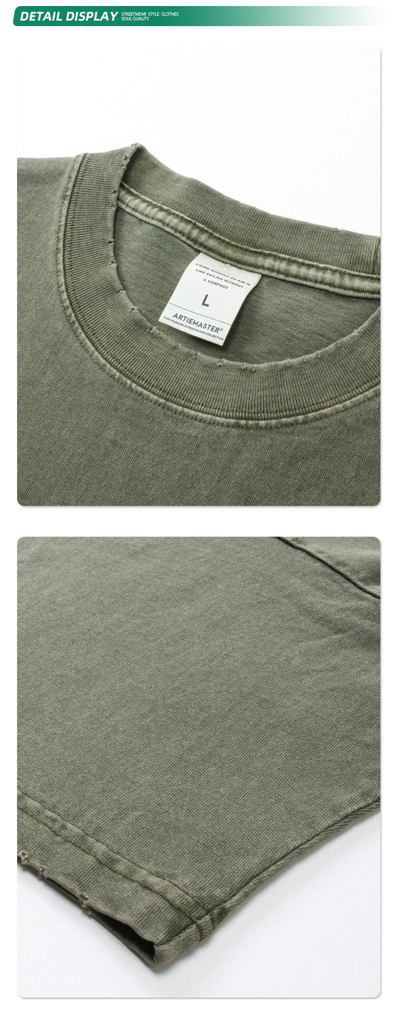 Washed Dyed Oversize Damage Short-sleeve T-shirt & Short Sweatpants Setup WN6630