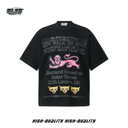 Graphic Letter Print Short Sleeve T-Shirt WN26426