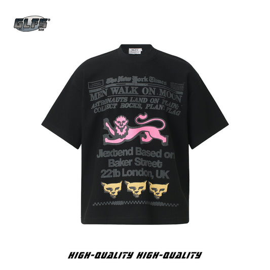 Graphic Letter Print Short Sleeve T-Shirt WN26426