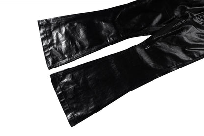 Coated Glossy Flare Denim Jeans WN11356