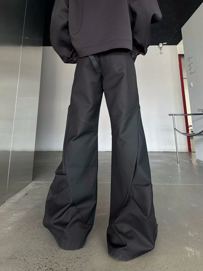 Pleats Draped Flare Wide Leg Trousers WN16749