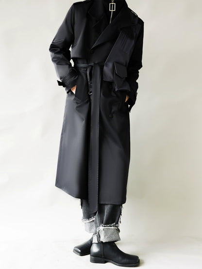 Military-Inspired Mid-Length Trench Coat WN11854