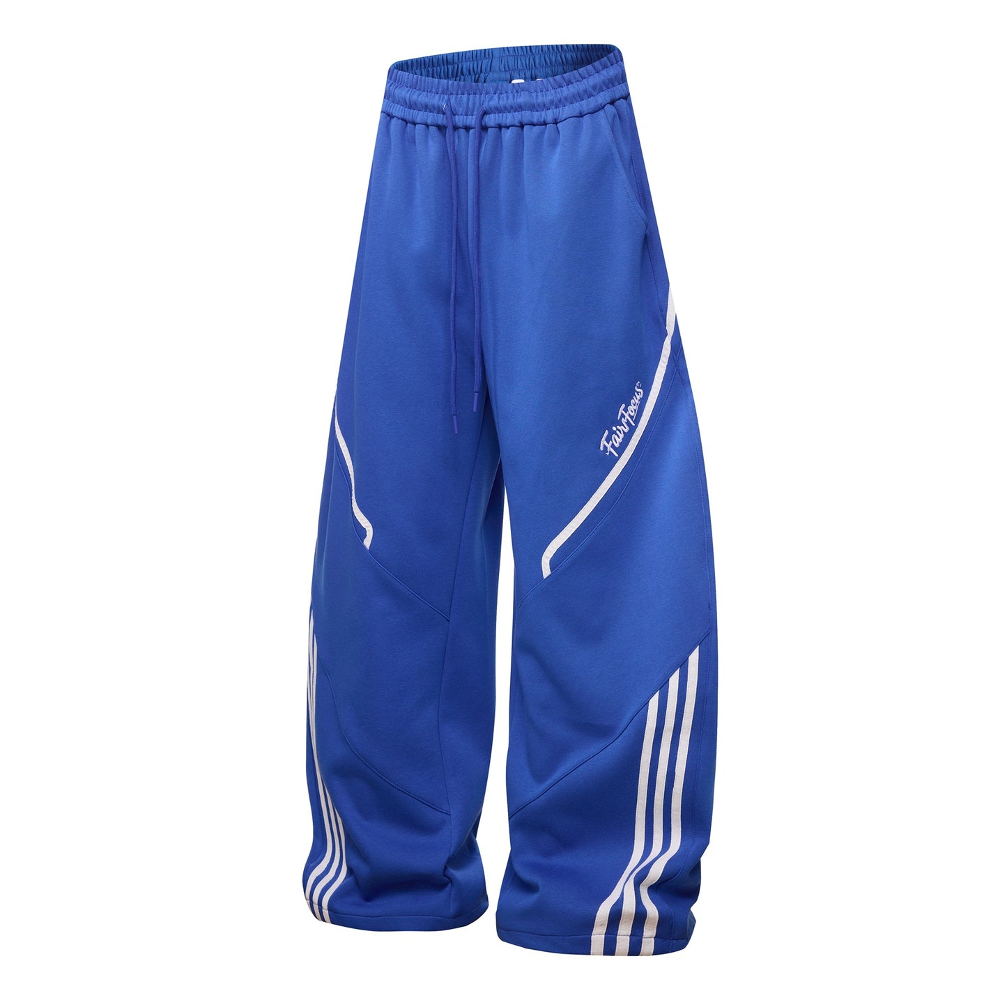 Sporty Stripe Panel Wide Leg Sweatpants WN26135