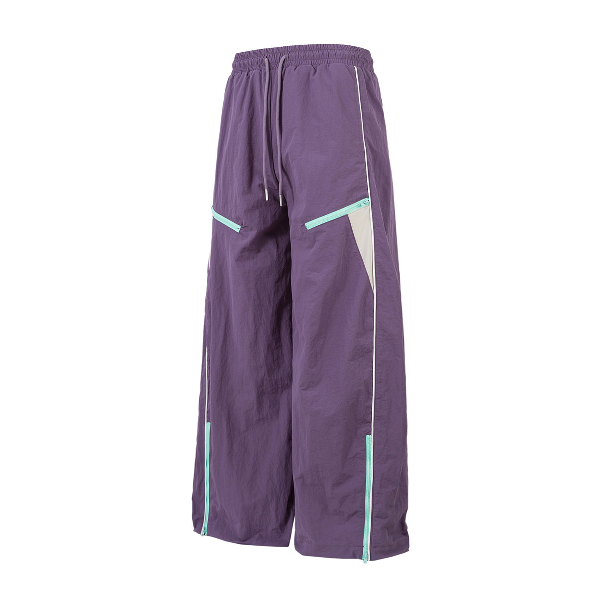 Patchwork Zipper Outdoor Straight Pants WN26926