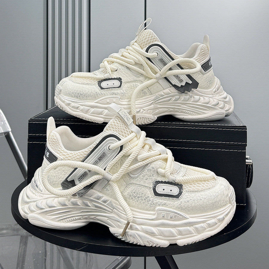 Mesh Rope Lace Chunky Sole Sneakers WN24695