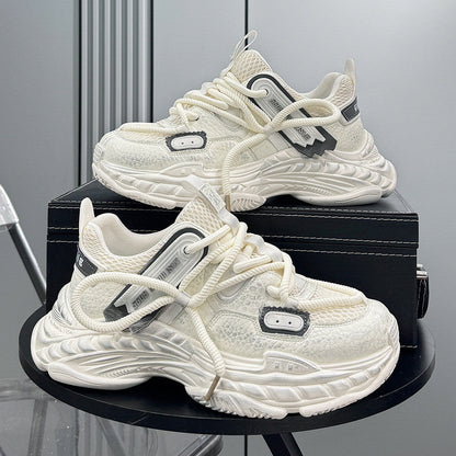 Mesh Rope Lace Chunky Sole Sneakers WN24695