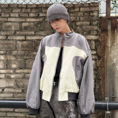 Colorblock Sporty Canvas Jacket WN22985