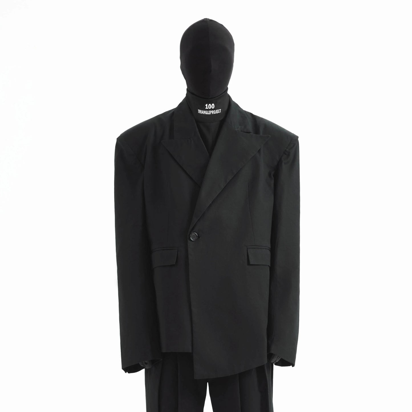 Irregular Deconstruction Shoulder-Pad Oversize Tailored Jacket WN21292