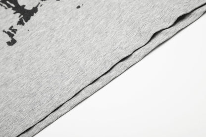 Graphic Print Notched Neck Long Sleeve T-Shirt WN28076