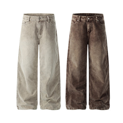 Faded Straight Denim Jeans WN25788
