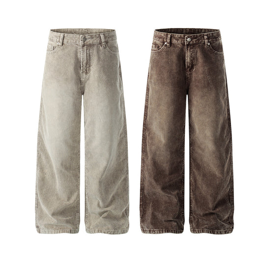 Faded Straight Denim Jeans WN25788