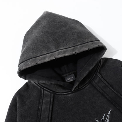Heavyweight Washed Fleece Lining Pullover Hoodie WN25682