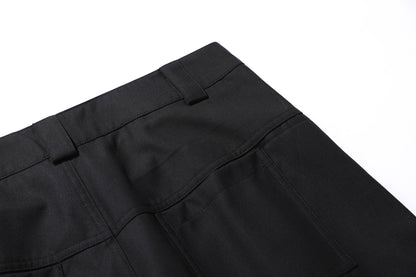 Pleats Wide Leg Curved Trousers WN26045