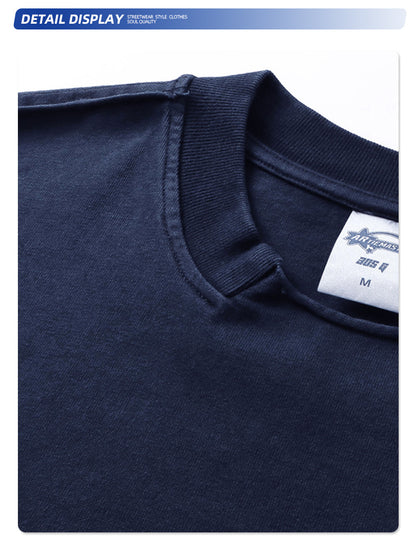 Spray Dye Raw Edge Damage Washed Short Sleeve T-Shirt WN16265