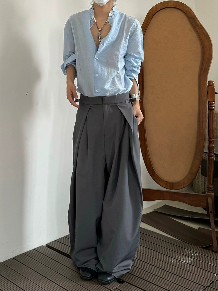 Adjustable Waist Wide Leg Trousers WN20030