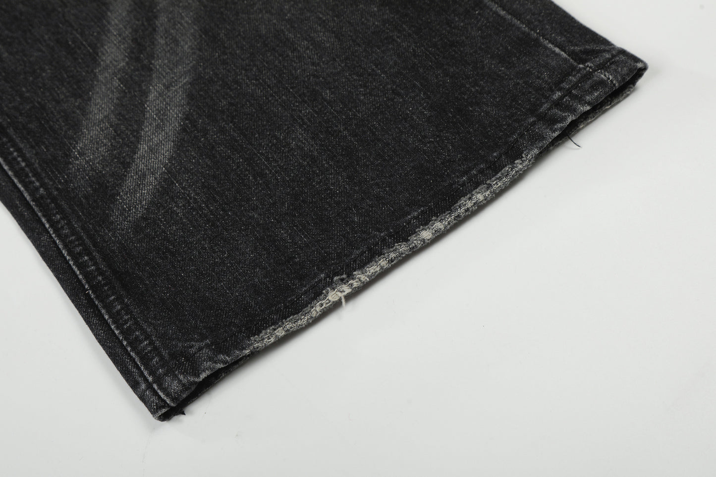 Washed Whisker Wide Leg Denim Jeans WN23063