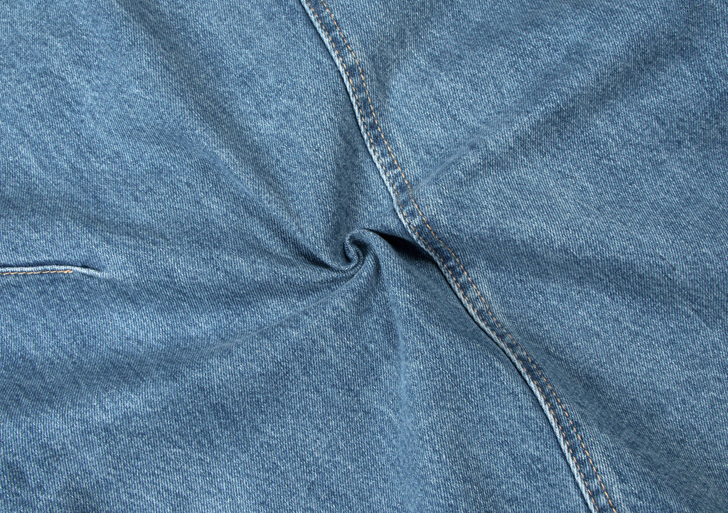 Washed Panel Design Wide Leg Denim Jeans WN26125