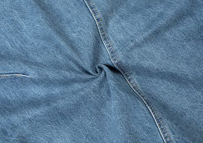 Washed Panel Design Wide Leg Denim Jeans WN26125