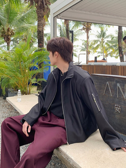 Stand Neck Zipper Jacket WN20393