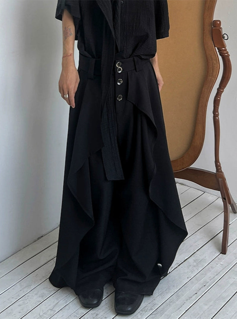 Irregular Cut Wide Leg Trousers WN19995