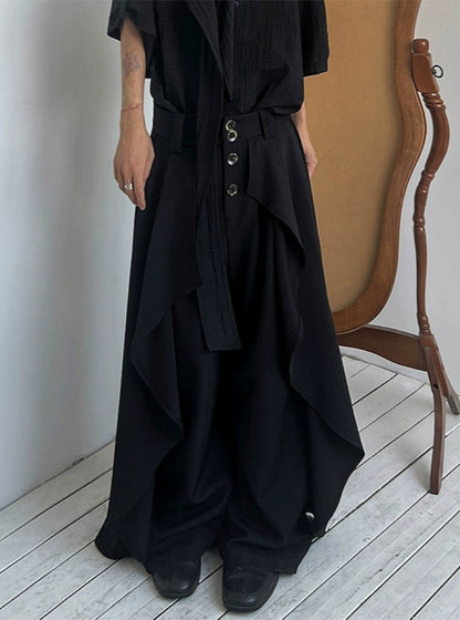 Irregular Cut Wide Leg Trousers WN19995