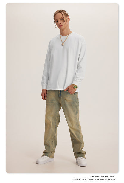 Oversize Washed Long Sleeve T-Shirt WN6052