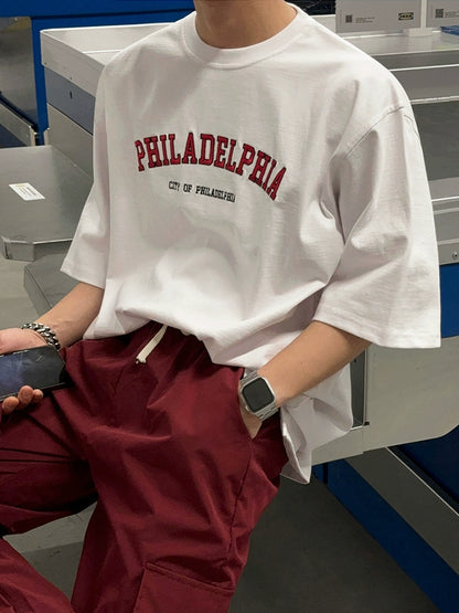 Letter Print Short Sleeve T-Shirt WN20260