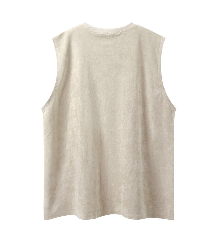 Cross Chain Letter Print Tank Top WN16519