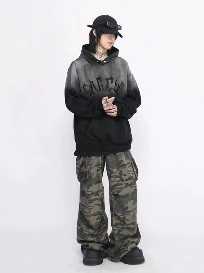 Gradient Embroidery Heavyweight Hoodie WN8397