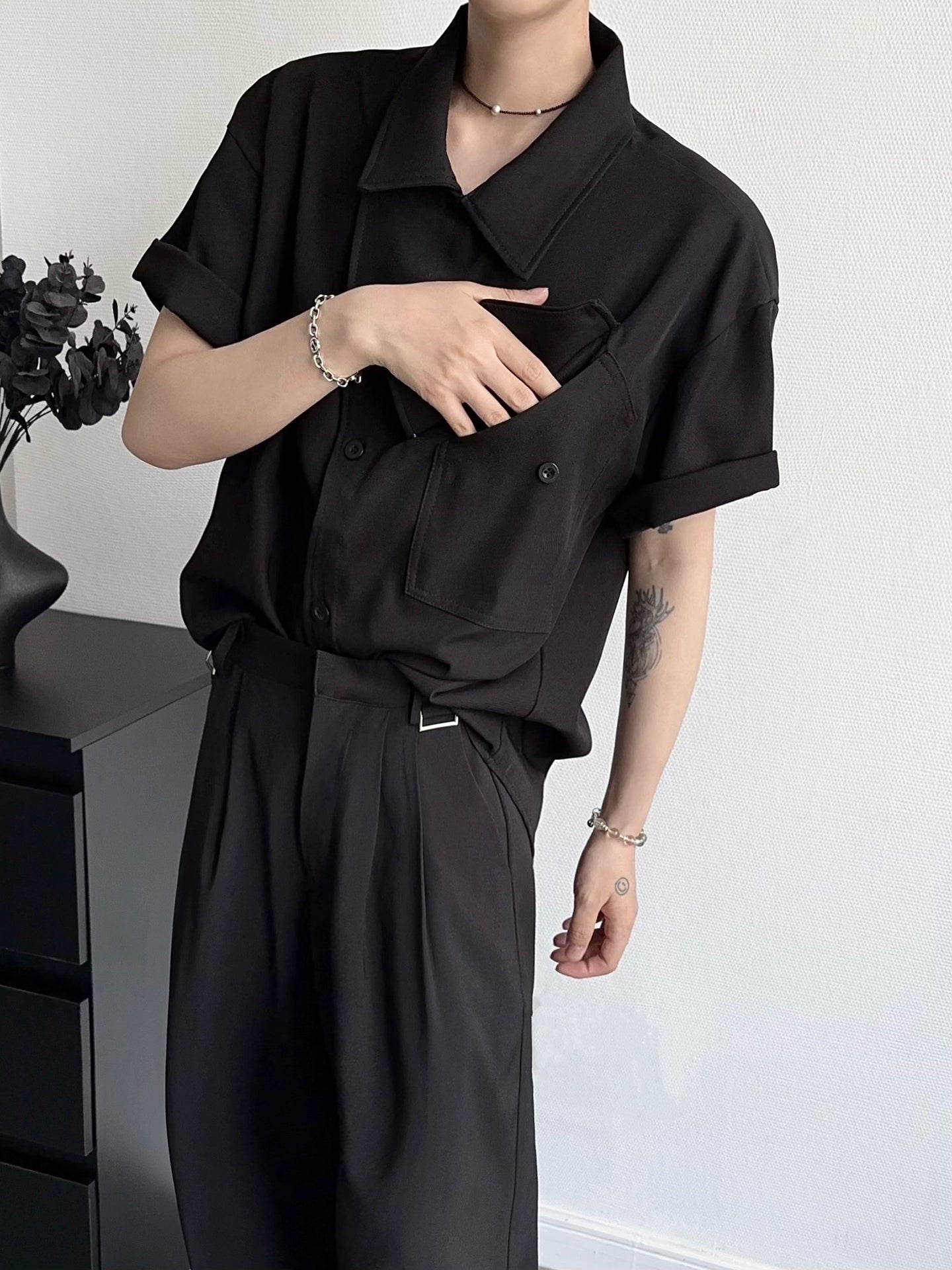 Deconstructed Short Sleeve Shirt WN19378