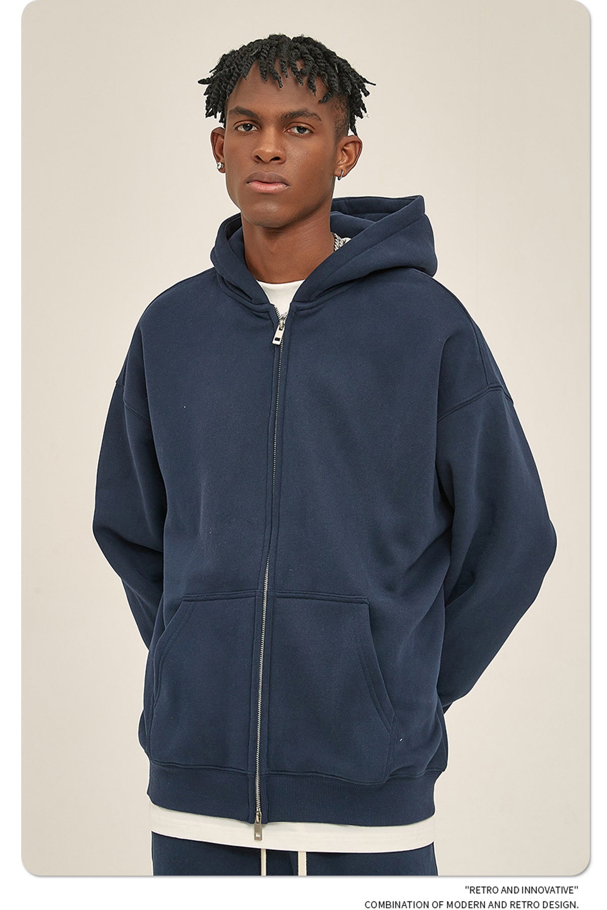 Oversize Heavyweight Zipper Hoodie & Heavyweight Sweatpants Setup WN6640