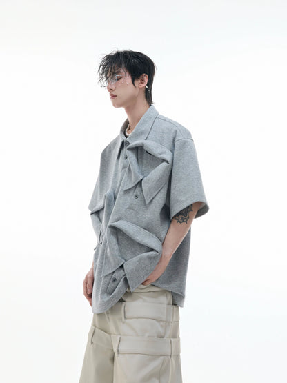 Multi-Collar Cotton Heavyweight Short Sleeve Polo Shirt WN18333