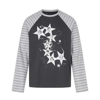 Star Graphic Raglan Long Sleeve T-Shirt WN27991