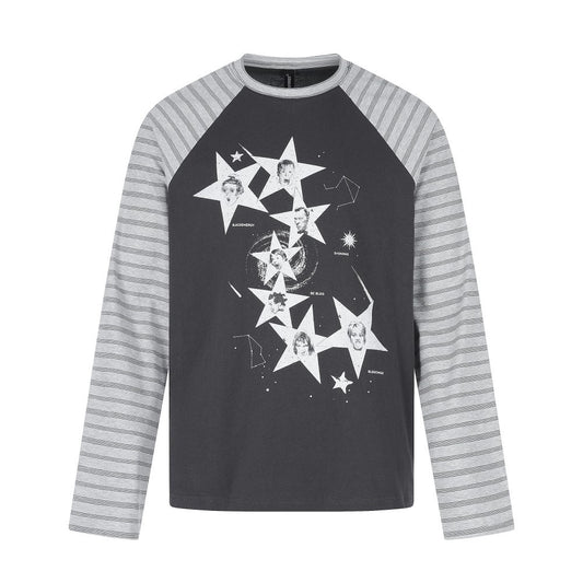 Star Graphic Raglan Long Sleeve T-Shirt WN27991