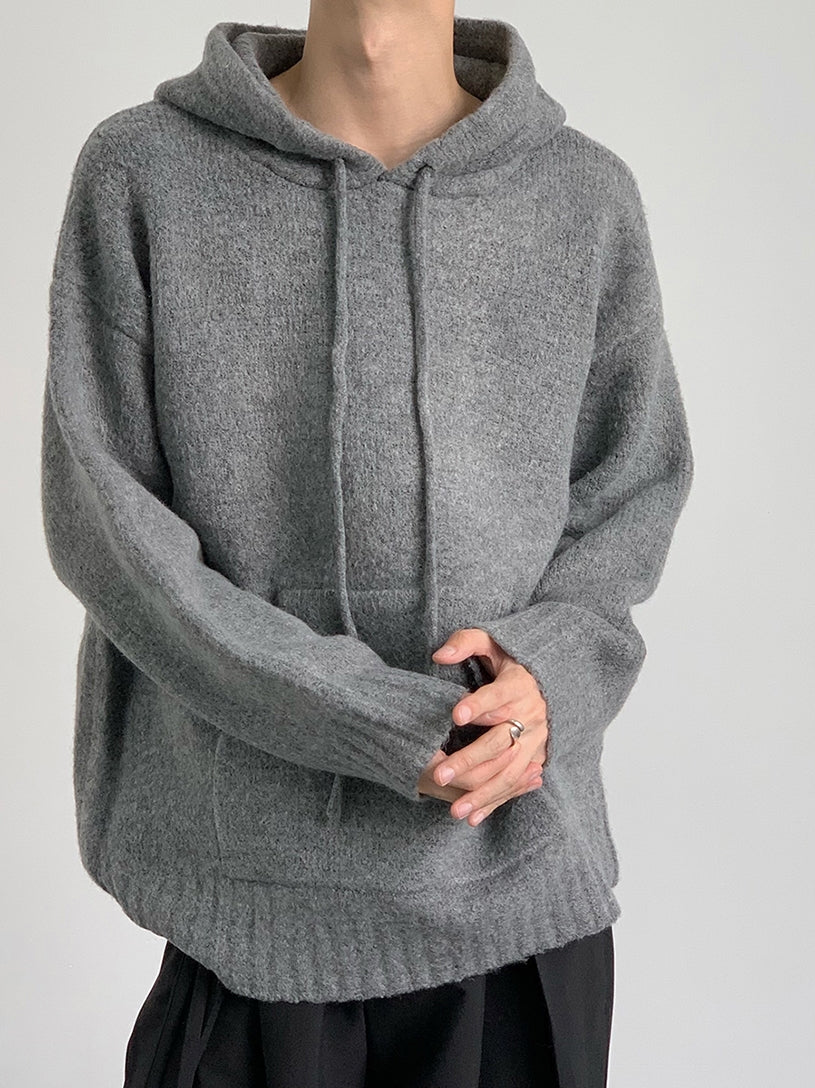 Hooded Pullover Knit Sweater WN9652