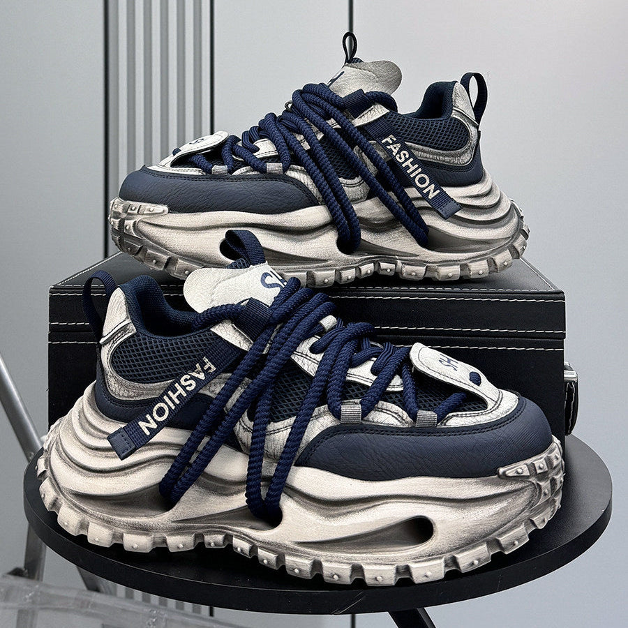 Rope Lace Washed Chunky Sole Sneakers WN24623