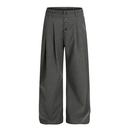 Stripe Straight Wide Leg Trousers WN21198